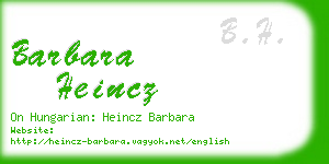 barbara heincz business card
